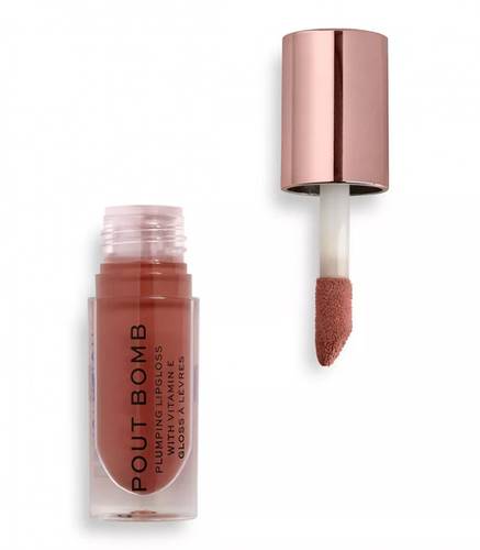 Revolution Pout Bomb Plumping Gloss Cookie Deep Nude