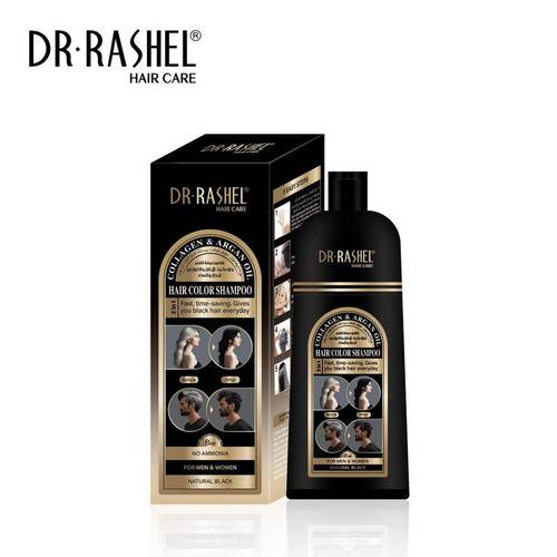Dr. Rachel hair dye shampoo with argan oil extract - natural black