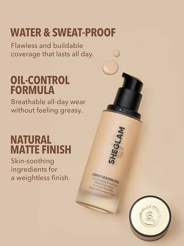 6971053498301  SHEGLAM Complexion Pro LL Breathable Matte Fnd-Nude