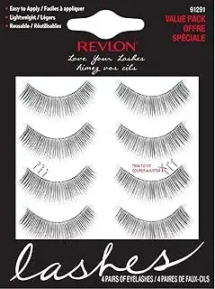 4-piece artificial lash set by Revlon Natural 91292 Black