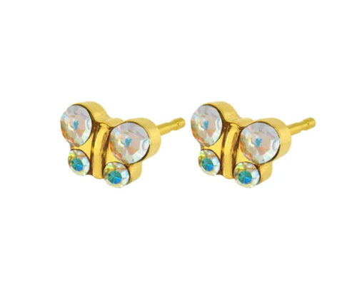 Gold-plated rock crystal earrings from Caflon Fashion