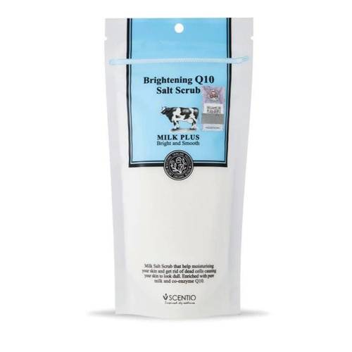 Centio Milk Plus Salt Scrub for Skin Brightening with Q10