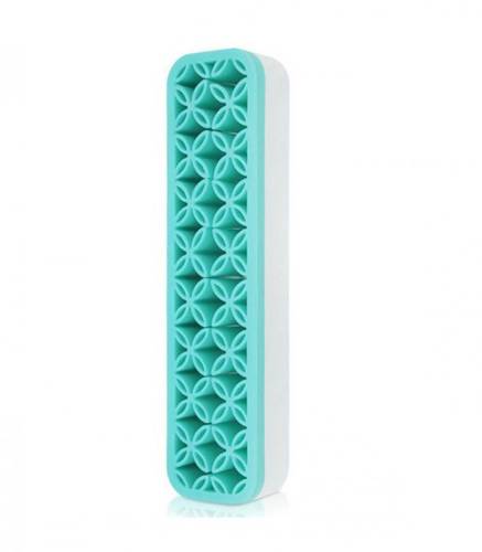 Portable Silicone Makeup Brush Holder Blue