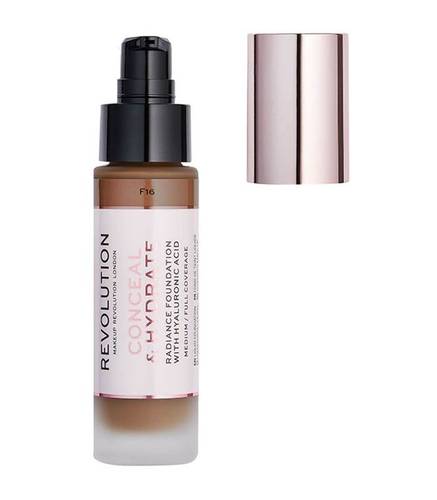 Revolution Conceal And Hydrate Foundation F16 Brown 23ml