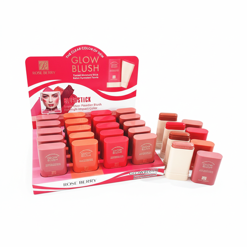  Rose Berry Flower Blush Stick. 
