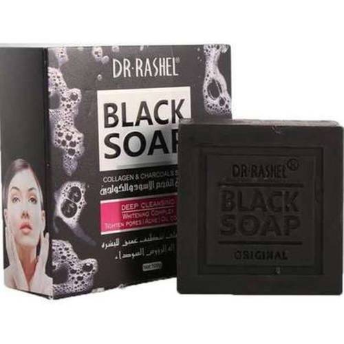 Dr. Rashel Black charcoal and collagen soap  , 100 gm