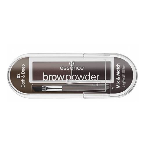 Essence Dual Color Eyebrow Powder Kit - 02 Dark Deep