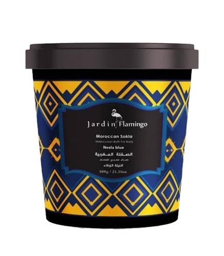 Jardin Flamingo Moroccan Sokla Moroccan Bath For Body With Neela Blue 600g