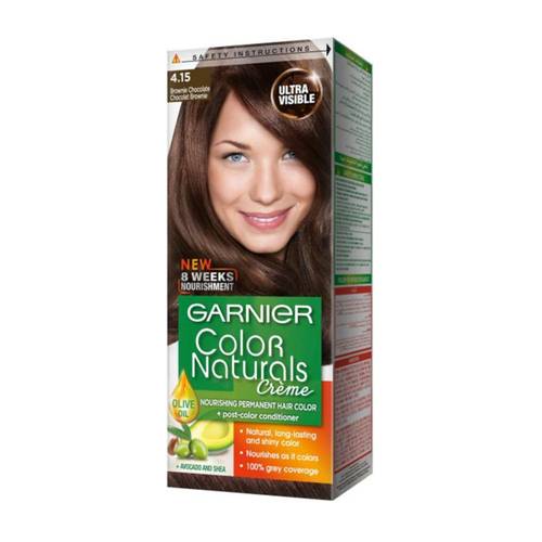 GARNIER Nourishing Permanent Hair Color With Conditioner Brownie Chocolate 4.15