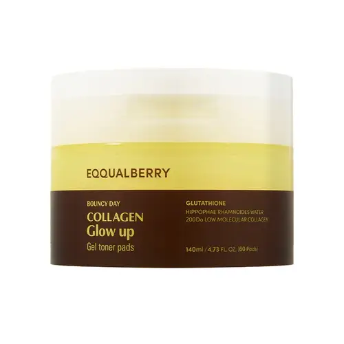  Equal Berry Glowing Collagen Gel Toner Pads (60 Pads). 