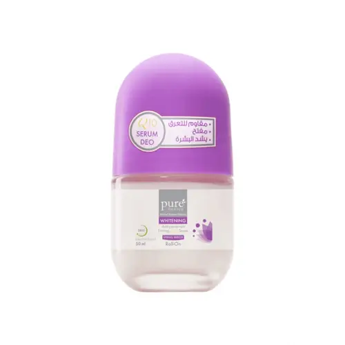 Pure Beauty Roll On Anti Perspirant and Skin Brightening supported by Q10 serum for skin tightening - 50 ml