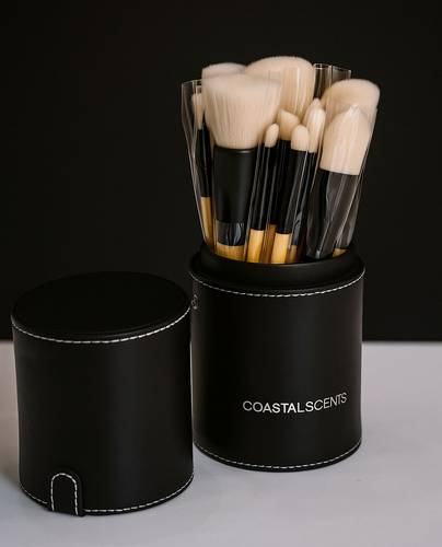 Coastal Scents Makeup Brush Set with Case – 24 Brushes