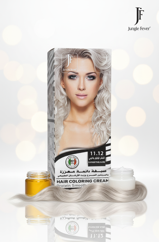 Permanent Hair Dye Enriched with Protein and Argan Oil 100ml from Jangal Fever Brand - 11.12 Pearly Blond