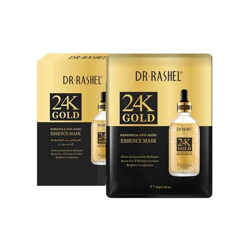DR.Rashel 24K Gold Radiance & Anti -Aging Essence Mask -1pec