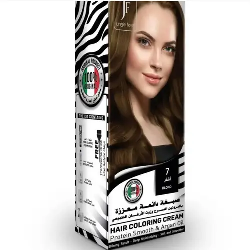 Permanent hair dye enhanced with protein and argan oil 100ml by Janngul Fever - 7 shades
