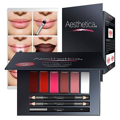 Aesthetica Matte Lip Liner Set – Includes 6 Lipstick Shades