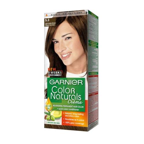 GARNIER Nourishing Permanent Hair Color With Conditioner Light Golden Brown 5.3