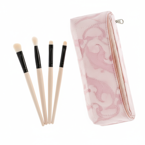 COASTAL SCENTS 4-Piece Eyes Makeup Brush Set Beige/Black