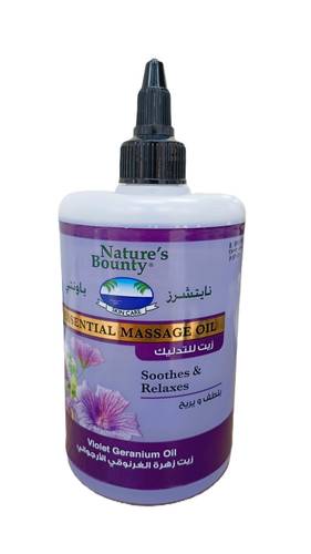 Massage Oil with Purple Geranium Flower Oil