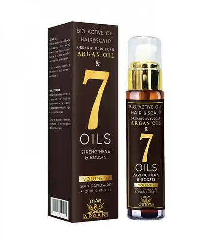 Argan Hair Oil - Bio Active, Formulated with 7 Nourishing Oils to Strengthen and Revitalize Hair, 50ml