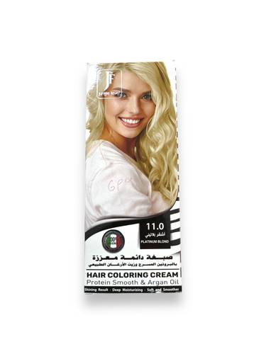 Permanent enhanced hair dye 11.0 platinum blonde from Jungle Fever