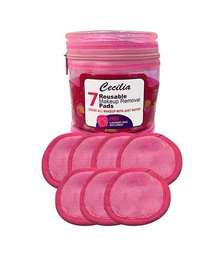 Cecilia 7-Pads Grapefruit Reusable Makeup Remover Purple