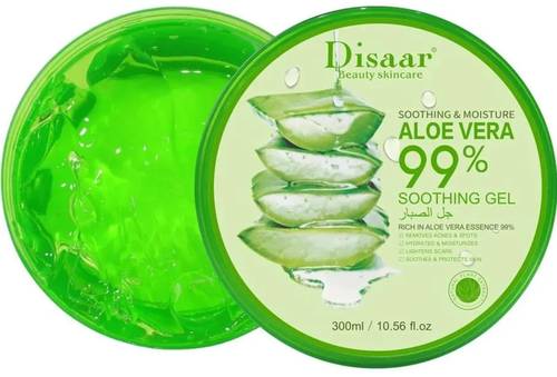 Disaar Aloe Vera Gel 99% Soothing Gel Moisturizing and Soothing Face and Body with Aloe Vera Extract 300ml