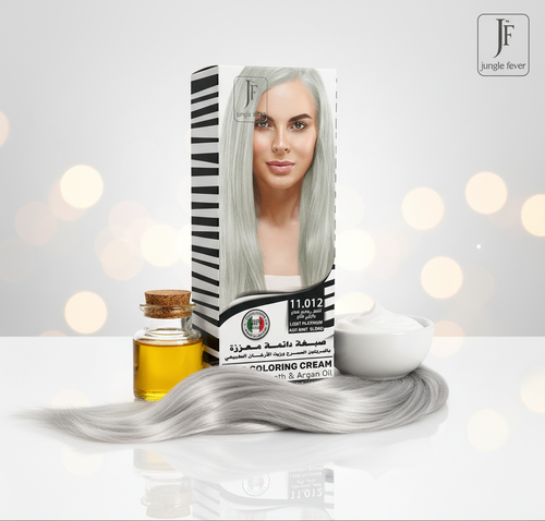 Protein-Enriched Permanent Hair Color with Argan Oil 100 ml by Janquel Fever - 11.022 Platinum Ash Mint