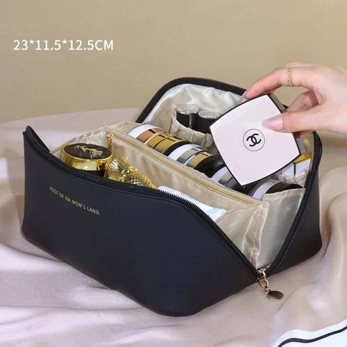 Multi-use makeup bag - black