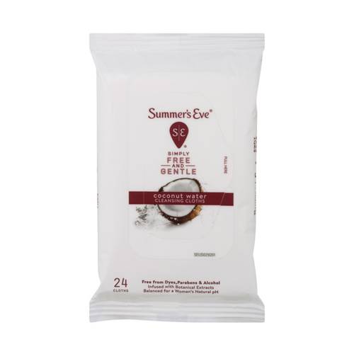 Summer's Eve Smears Coconut Water Extract 24Cloths