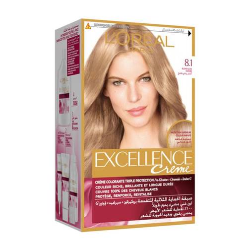 L'Oreal Paris Triple Protection Excellence Cream 8.1 Light Ash Blonde