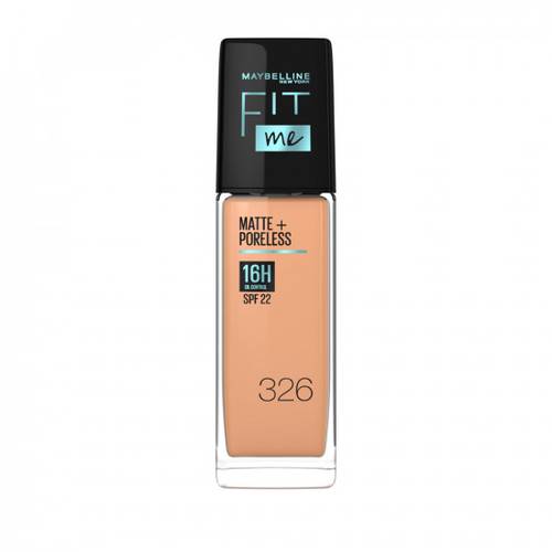 The Maybelline Fit Me Matte + Poreless Foundation in shade 326 is a liquid foundation tailored for normal to oily skin types. It offers medium coverage with a natural matte finish, effectively minimizing the appearance of pores and controlling shine.