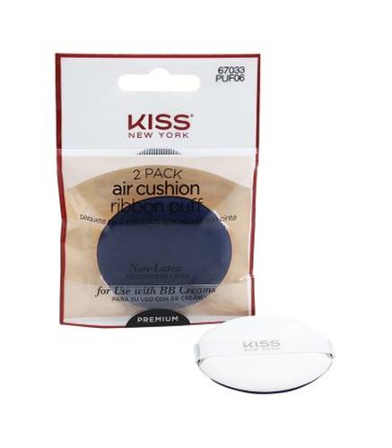 Kiss Air Cushion Ribbon Puff White & Blue