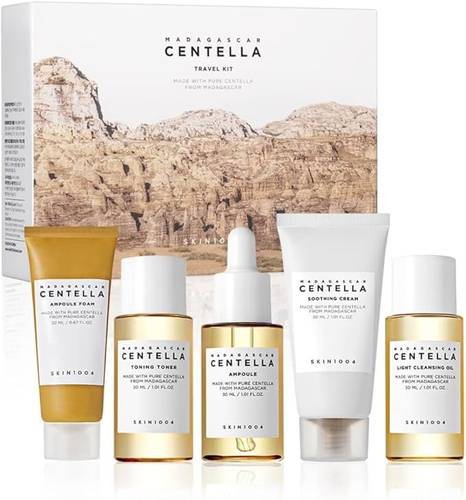 Satin 1004, Centella Madagascar Travel Set, a set of 5 pieces