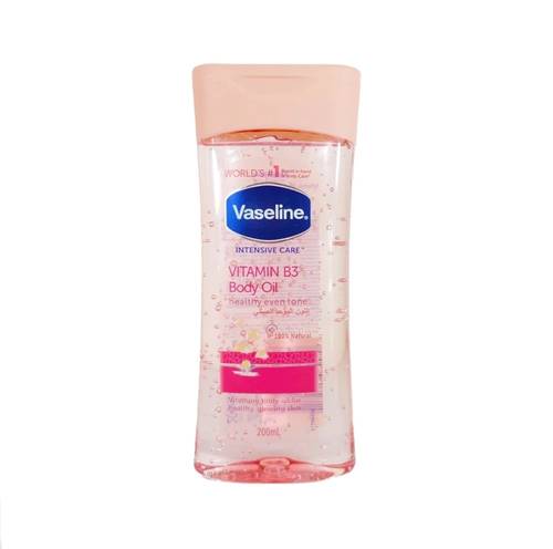Vaseline Pink Body Oil with Vitamin B3, Even Tone, 200ml