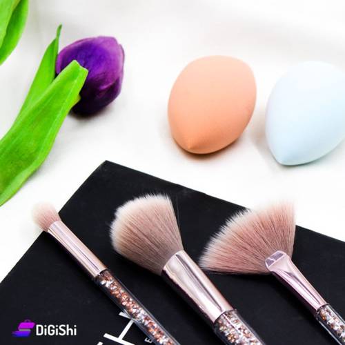 Face Ruby Magic Crystal Brush Set with Beauty Blender