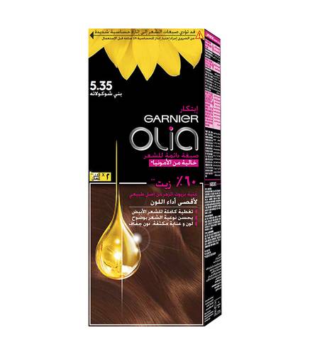 Garnier Olia No Ammonia Permanent Hair Color 5.35 Chocolate Brown