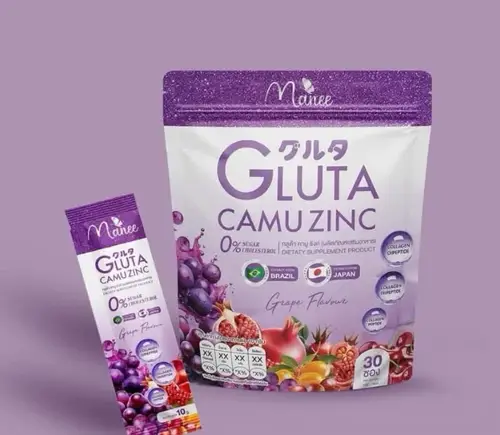Gluta Camu Zinc Anti-Aging Smooth Skin Supports Healthy Mane – 30 Sachets