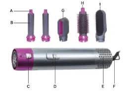 Hot air hair styling kit