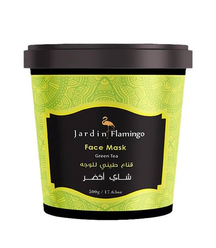 قناع طيني للوجه بالشاي الاخضر من جاردن فلامينجو 500ج