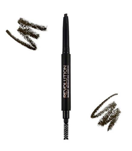 Revolution Duo Brow Definer Eyebrow Pencil Dark Brown 0.15g