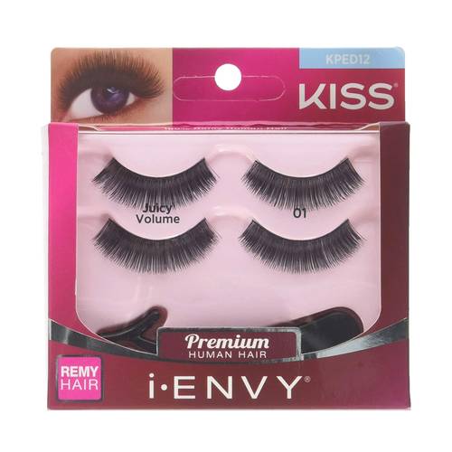 Kiss I.Envy Premium Natural Hair Lashes KPED12 Black