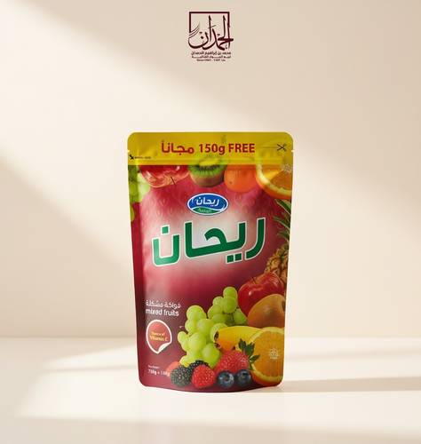 عصير بودرة ريحان ( فواكه مشكلة) 750 جرام + 150 جرام مجانا