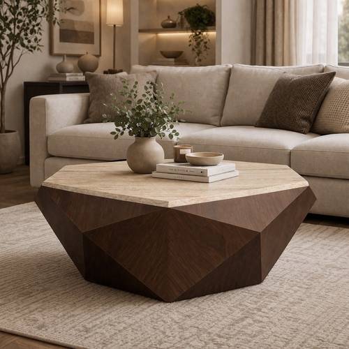  طاولة قهوة ذات التصميم الهندسي العصري K062