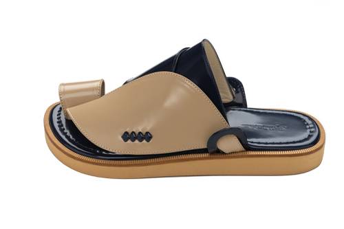 Men’s Classic Eastern Shoes – Beige & Blue