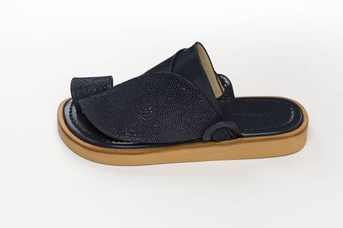 Men’s Eastern Shoes – Grey Blue Fish Texture Pattern