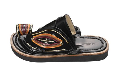 Men’s Eastern Shoes – Black Engraved with Heritage Color Blend