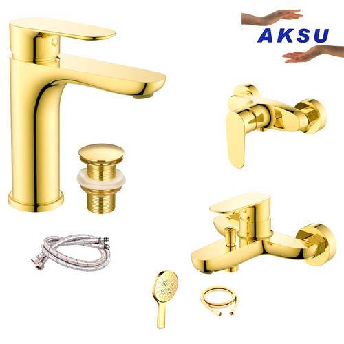 طقم خلاط أكسو ذهبي  ثلاث خلاطات