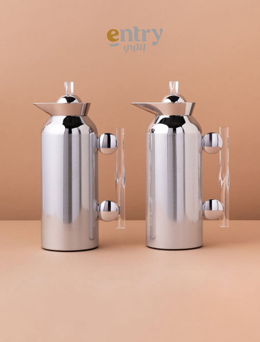طقم ترامس فضي × شفاف