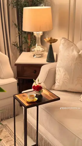 طاولة خدمه خشب- اسود